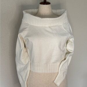 Hollister Cream Off-Shoulder Sweater